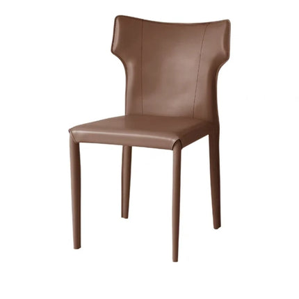 Leather Meeting Sedentary Dining Chair Luxury Backrest Comfortable Simple Dining Chair Hotel Restaurant Cadeiras Home Furniture