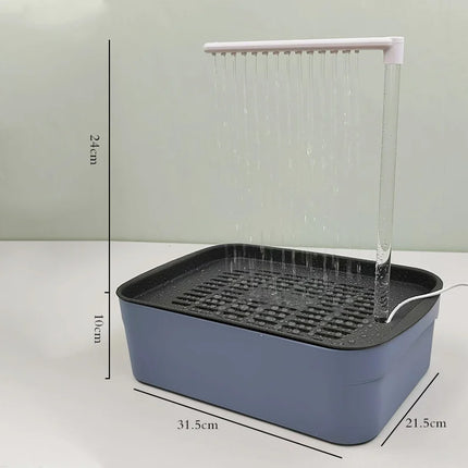 Parrot Bath Tub Auto Circulating Electric Large Bird Shower Basin For Small Parrots Indoor Shower For Bird Owners Birthday Gift
