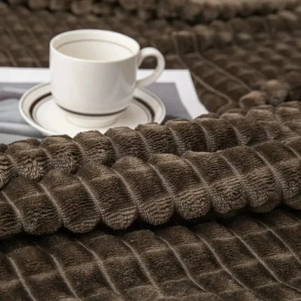 Milk Velvet Bed Blanket, Children, Adults, Warm Winter, Solid Color Durable, Sofa,