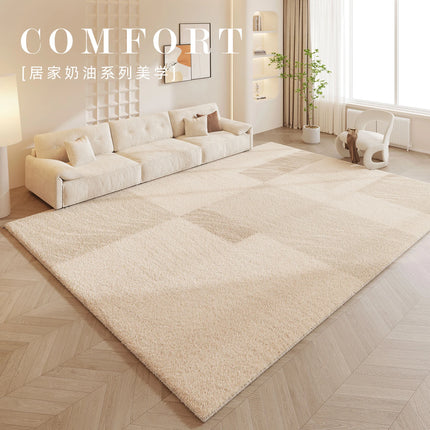 Cream Style Bedroom Decor Carpet Light Luxury Carpets for Living Room Fluffy Soft Art Design Lounge Rug Home