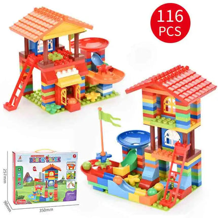 Compatible City House Big Size Slide Building Blocks Castle Brick Toys For Children