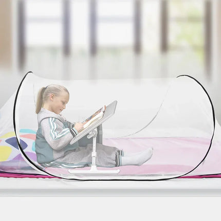 with encrypted mesh and adjustable mosquito net Single dormitory camping mosquito net, installation free, foldable and portable,