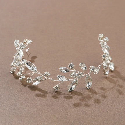 Flower rhinestone hair ornament Hair clip Handmade alloy rhinestone hair clip Bridal wedding hair ornament crystal hair ornament