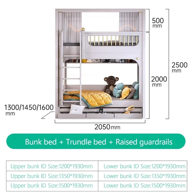 Light Luxury Bunk Bed Same Width Simple Mother And Child Bed
