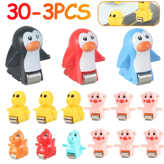 3-30PCS Racing Car Train Toy Duck/Pig/Dinosaur/Penguin Climb Stairs Toy Roller Coaster Toy for Kids 3 Years Old
