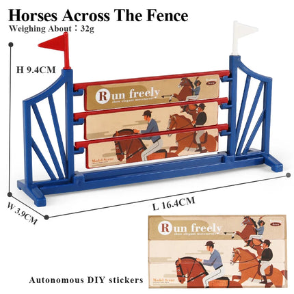 House Equestrian Fencing Palm Farm Cow Horse Animal Model Action Figures Miniature Cute Kid Toy Gift