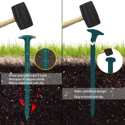 11/15/20/30cm Garden Landscaping Stakes Lawn Pins Pegs Garden Border Plastic