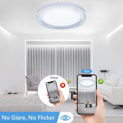 Hot Selling Ultra Thin Crystal Ceiling Lamp Round Ceiling Home Lamp Cool White Suitable for Balcony Kitchen Bedroom Light