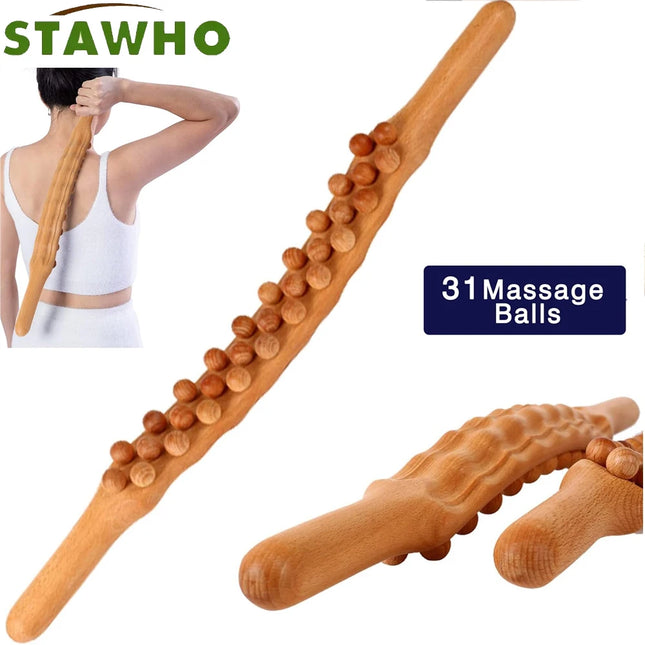 Wood Therapy Massage Roller Stick Tools,for Lymphatic