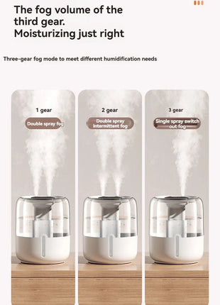6.8L large capacity humidifier USB Double spray Home dormitory office bedroom desktop with small night light