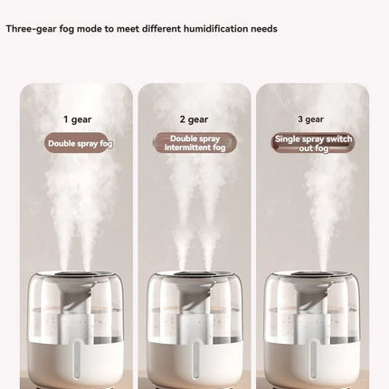 6.8L large capacity humidifier USB Double spray Home dormitory office bedroom desktop with small night light