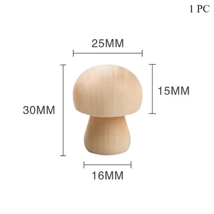 Wooden Mushroom Natural Wood Mushroom DIY Crafts Painting