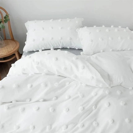 High Quality Crafts with Furball Double Bed Duvet Cover Set 220x240 Tufted King Size Pillow Case