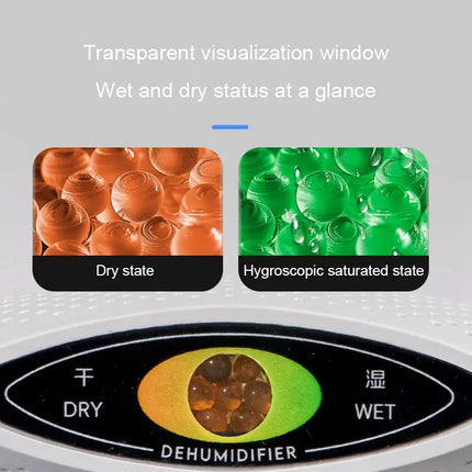 Mini Electric Dehumidifier Air Purifier Renewable Recycling Moisture Absorbent Practical Air Dryer For Cupboard Wardrobe 250ml