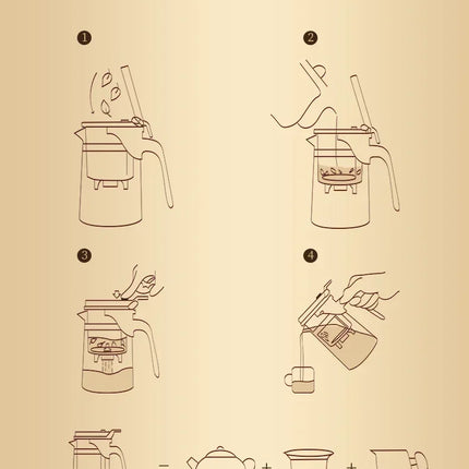 Tea Pot One-button Filtering Tea Separation Kettle Tea Coffee Maker