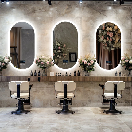 LUVODI Led Lighted Bluetooth Bathroom Mirror Backlit Illuminate Dimming Vanity Mirror with Time Date Display Anti-fog