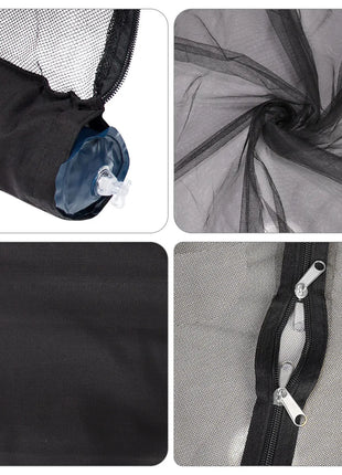 Parasols Net Adjustable Mosquito Net Cover Screen for Garden Umbrella Parasol Patio Table Bug Netting Cover with 2 Zipper Doors