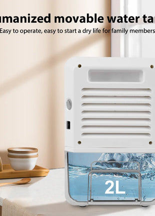 Air Dehumidifier 72W Home Dehumidifier portable dehumidifier Tank capacity 2000ML Air Dryer For Home Bedroom Office Kitchen Drye