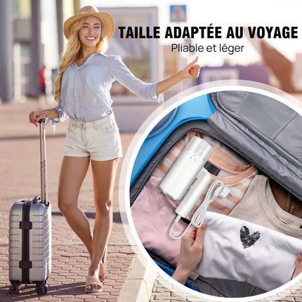 DayPlus 1200W Handheld Clothes Steamer Garment Portable Fabric Steam Heat Travel Iron Foldable Garment Steamer for Home&Travel