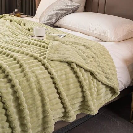 Milk Velvet Bed Blanket, Children, Adults, Warm Winter, Solid Color Durable, Sofa,