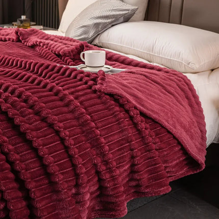 Milk Velvet Bed Blanket, Children, Adults, Warm Winter, Solid Color Durable, Sofa,