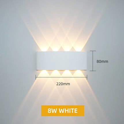 Aluminum LED Wall Lamp Waterproof IP65 Outdoor Garden Lights 8W 12W Interior Wall Light for Bedroom Living Room Stairs Lighting