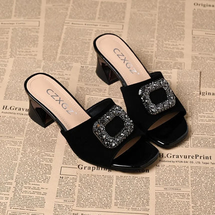 cresfimix sapatos femininas women casual high quality spring peep toe comfort high heel sandals lady black summer shoes ab714