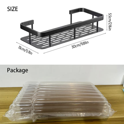 Punch Free Wall Mounted Bathroom Shelf No Drill Shower Shelf Kitchen Storage Organizer Shampoo