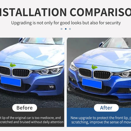 5PCS Adjustable ABS Front Universal Bumper Separator Body Kit Duck Lip Splitter For Volkswagen For BMW For Audi For Honda