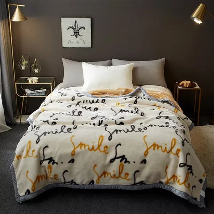 New Raschel plush thickened warm blanket 1PC 150/180/200cm nap air