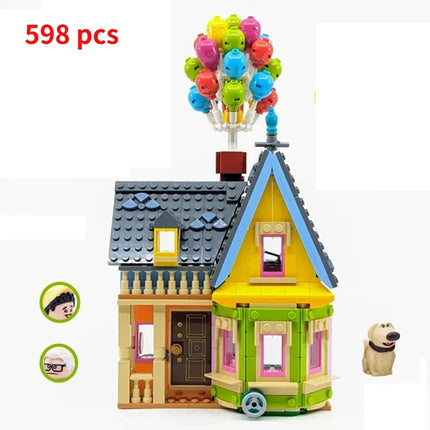 LEG0 Up House Building Blocks Movie Travels Of Flying House Construction
