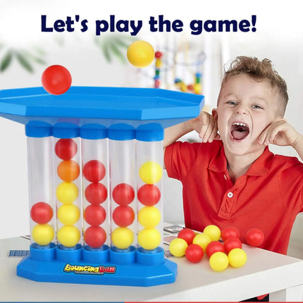 Exciting Bounce Ball Game, Plastic Jumping Connect Table Top Board Game for Adults Kids & Family