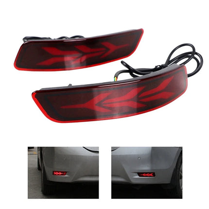 2Pcs LED Rear Bumper Reflector Lamp Driving Warning Light Brake Stop Light Turn Signal Light For Toyota Corolla Altis 2014-2018