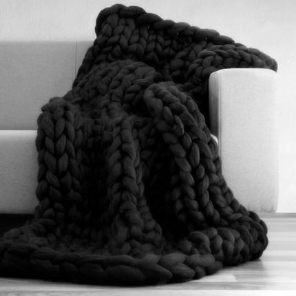 Thick Wool Hand Knitted Blankets Blanket Knitted Blanket Nordic Sofa Cover Blanket Thick Thread Blanket