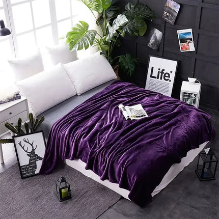 Soft Blanket for Fall Winter Spring All Season Thicken Warm Fuzzy Microplush Lightweight