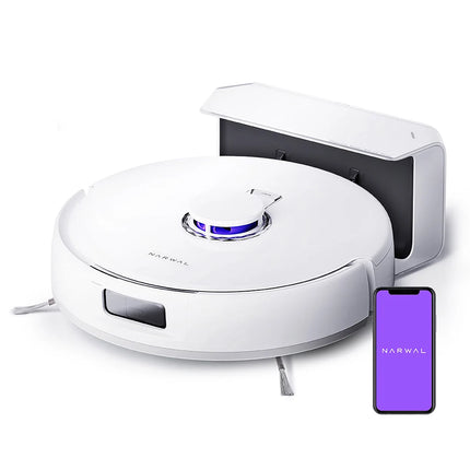 Narwal Freo X Plus 7800Pa Robot Vacuum Cleaner 3.5H Runtime Tri-Laser Structured Light Zero-Tangling Floating Brush 1L Dust Bin