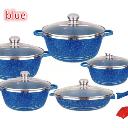 Korean Style Multifunctional Household 6ps Non Stick Set Pot Kitchen Universal Suitable