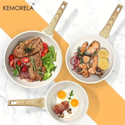 3PCS Non Stick Frying Pan Set 20-24-28cm Granite Pans