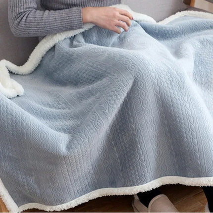 warm coral fleece cape blanket winter office students wearable nap blanket