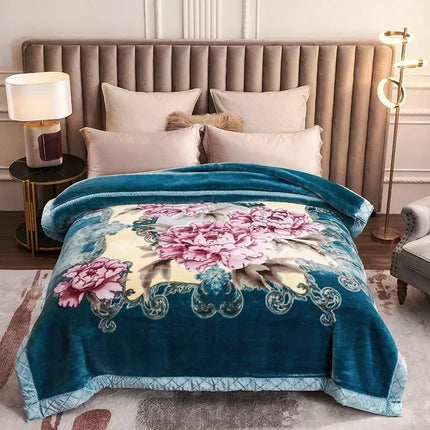 European Style Warm Raschel Blanket for Winter High End Soft  Warmth