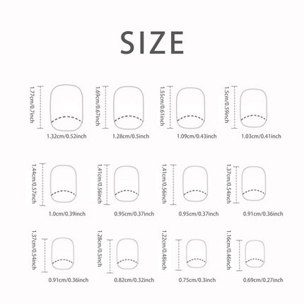 24 PCs Short French Minimalist Nails with 1 File and 1 Jelly Gel