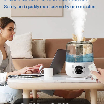 KINSCOTER 3L Air Humidifier Professional Large Capacity Home Humidifier Plant Mist Aroma Diffuser with Remote Control Timer