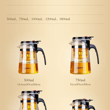 Tea Pot One-button Filtering Tea Separation Kettle Tea Coffee Maker