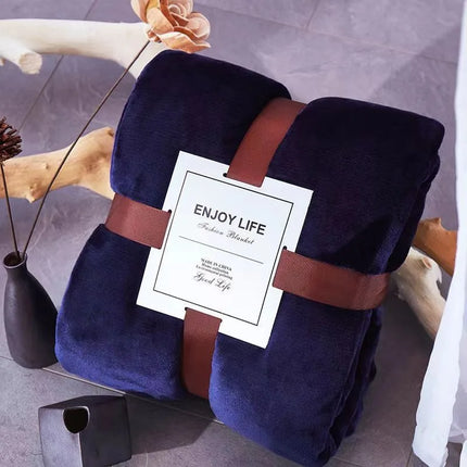 Ultra-Soft Thickened Flannel Fleece Blanket Plush All-Season Cozy Throw