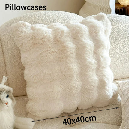 Luxury Faux Rabbit Fur Blankets for Beds Winter Fluffy Plush Throw Blanket