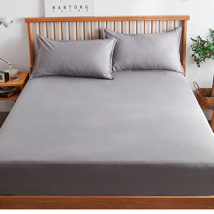 Cotton Fitted Sheet with Elastic Bands Non Slip Adjustable Mattress Covers for Single Double King Queen Bed,140/160/200cm