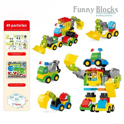 40PCS Dinosaur Valley Building Blocks Set Large Particle Animal Dinosaur World