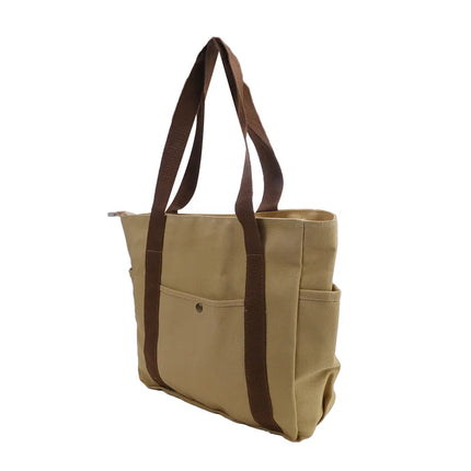 Large Capacity Canvas Tote Bags For Work Commuting Carrying Bag College Style Student Outfit Book Shoulder Bag