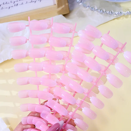120pcs Pink Ombre Medium Coffin Press On Nails