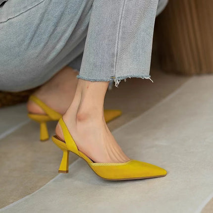 Pointed Toe Sexy High Heels Women New Sandals Summer Shoes 2023 Designer Party Shoes Dress Pumps Slingback Slippers Stilettos